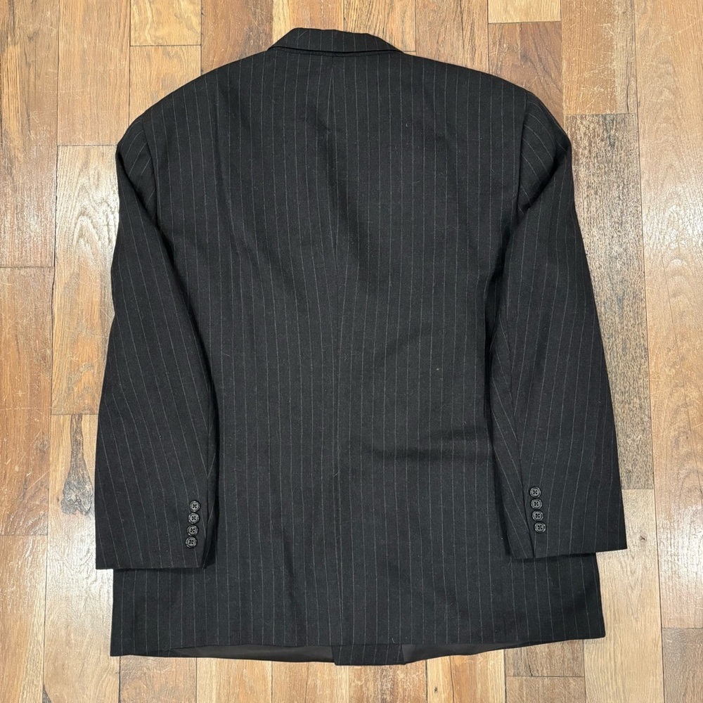 Burberrys Double Breasted Vintage Men’s 100% wool Pinstripe Jacket Size 46R - Picture 7 of 15